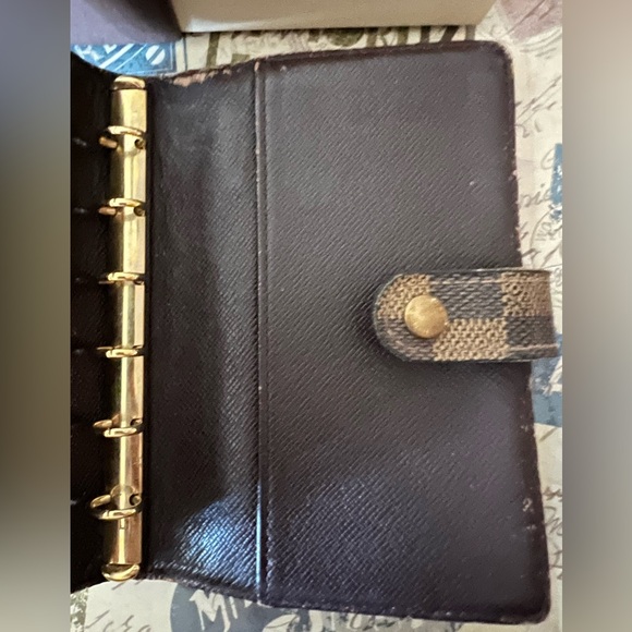 Louis Vuitton Brown Leather Agenda Damier with LV Box Gift - Picture 5 of 8